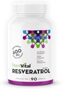 Plantvital Resveratrol 600mg - 90 Vegan Resveratrol kapsułki - Wysoka czystość Trans Resveratrol Suplement - Przeciwutleniacz - Nie-GMO, Gluten- Free