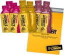 Honey Stinger Organic Energy Gels - Pakiet odmian ze Sticker - 12 Count - 4 z każdego aromatu - Źródło energii dla każdej aktywności - Pomegranat Acai, Gold & Fruit Smoothie