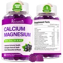 Gumie cynku wapnia z witaminą D3 i K2, Wysoka Absorpcja Magnezu Glicynian potasu dla immunologicznego i mięśni, Wegan Elderberry Flavor 60 Gummie