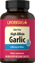 Lindberg Czosnek suplement pigułki 124; 500 mg 124; 100 Kaplety 124; Bezwodny z wysokim alicinem (5000mcg) 124; Allium Sativum Extract 124; Non- GMO, Gluten Free