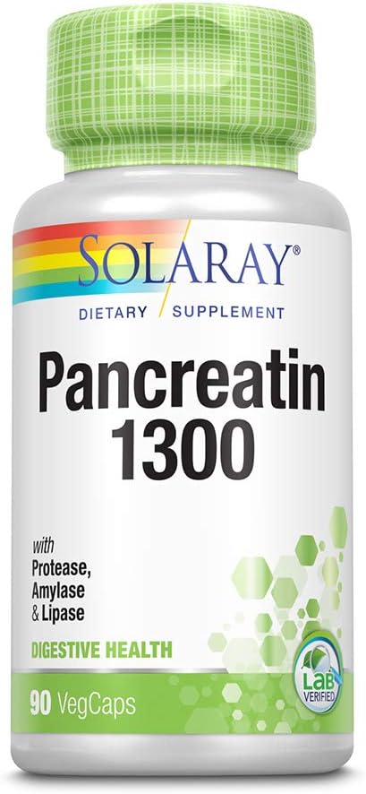 Pankretyna 1300 Solaray 90 Czapki, 2 opakowania