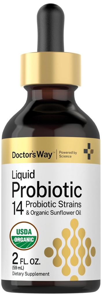 Doctor 's Way Liquid Probiotic Signature 124; 2 fl oz Signature 124; 14 Probiotic Strains with Organic Sunflower Oil Signature 124; Non-GMO Supplement