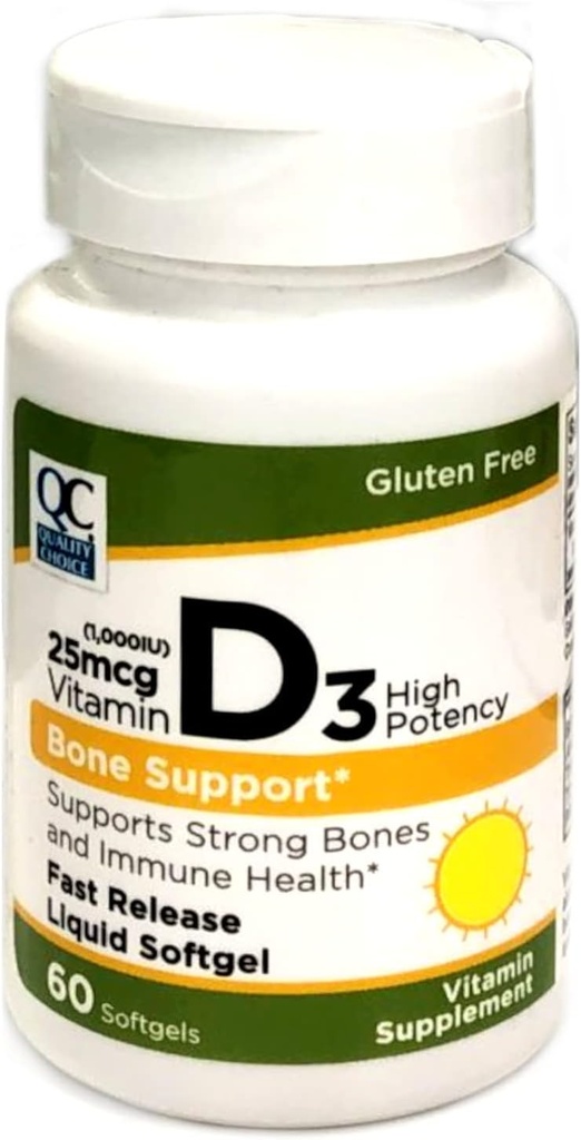 Wybór jakości Wysoka moc Witamina D3 Support kości i zdrowia immunologicznego, Łatwy do płukania Softgel suplement witaminy 60 Licz butelki