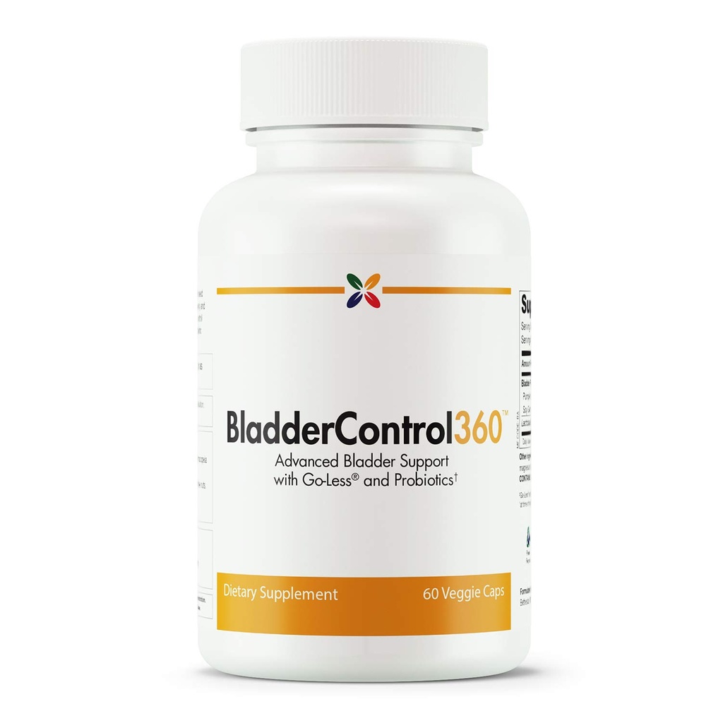 Stop Starzenie teraz - BladderControl360 Formuła - Bladder Control Support - Go- Mniej i Probiotyki - Urynary Health Probiotic Supplement - Lactobacillus Rhamnosus, Dynia Nasienie i Ekstrakty Zarodków Soi - 60 Vcaps