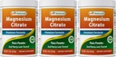 Najlepsi naturalni Magnezu Glycinate proszek - 1 funt (1 LB (opakowanie po 3))