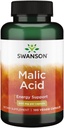 Swanson Malic Acid - Natural Supplement Promotion Cellular Energy Production - Supplement Formula do pomocy Nurish '&' Energizes Muscles - (100 Kapsułek Veggie, 600 mg każdy)