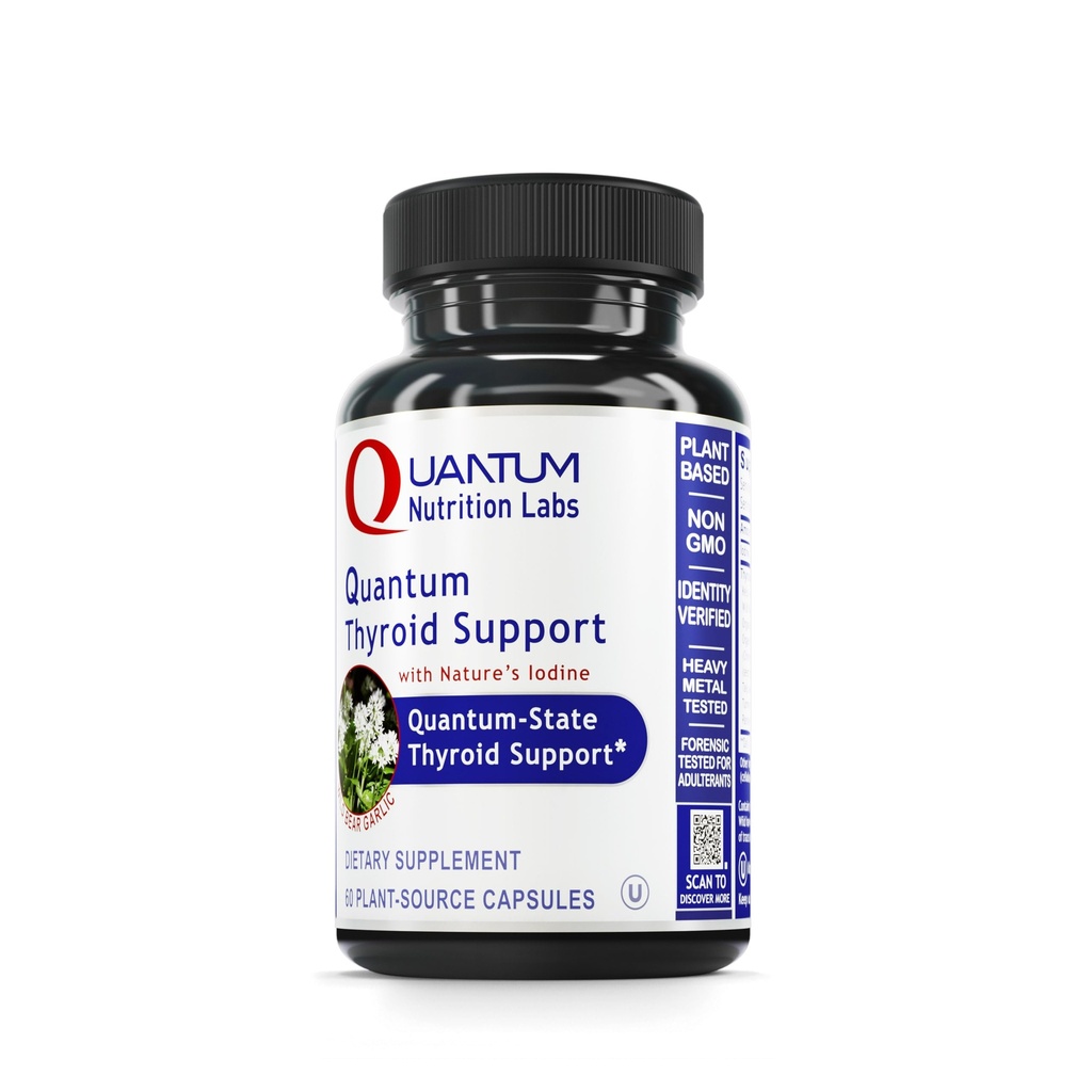 QNL Quantum Thyroid Supplement Supplement - Pure Thyroid Supplement - Aid Hormonal Balance for Women & Men - Vegan Thyroid Complex - Functions Jod - 60 Plant- Source kapsułki