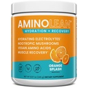 AminoLean Hydrating Electrolyte Powder and Recovery Drink with Sea Minerals, Grzyby nootropowe i Wegan Amino Acids, BCAA + EAA for Post Workout Muscle Building, Orange Splash