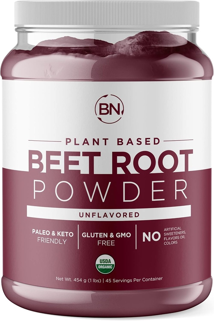 Organiczny proszek korzeniowy z buraków cukrowych - Czysta roślina na bazie tlenku azotu wzmacniający spoiwa na staminę i obieg - USDA Organic Beet Powder for your Morning Beet Juice - Non-GMO, Certified Organic, Gluten- Free