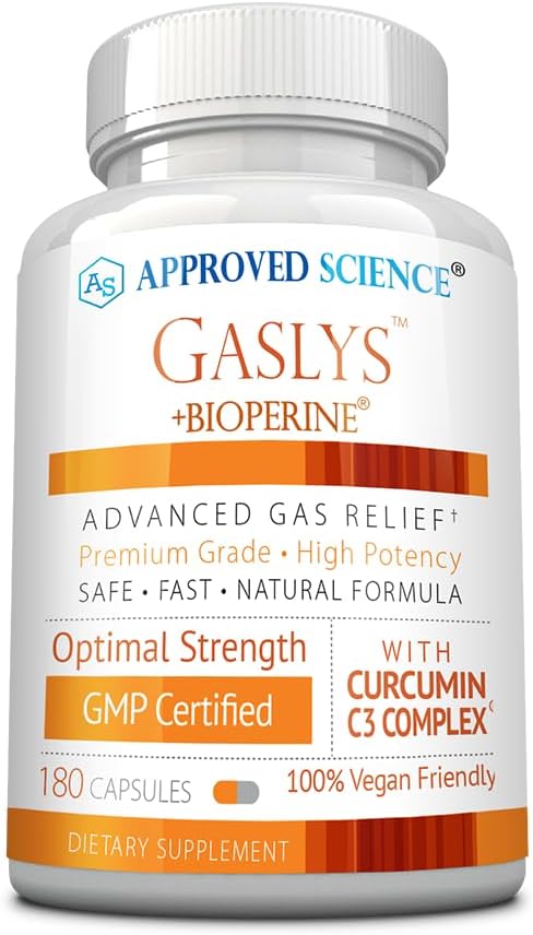Zatwierdzone Science Gaslys - Trakt spożywczy, Gaz i Suplement do żołądków - z proszku karczocha, Ginger, Koper - 180 Hrabiego - Opakowanie 1