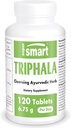 Supersmart - Triphala 6.75 g Per Serving - with Amla, Behada & Harada - Inner Cleanser for Destination - Natural Detox Supplement Equipment 124; Non-GMO & Gluten Free - 120 Kapsułki wegetariańskie