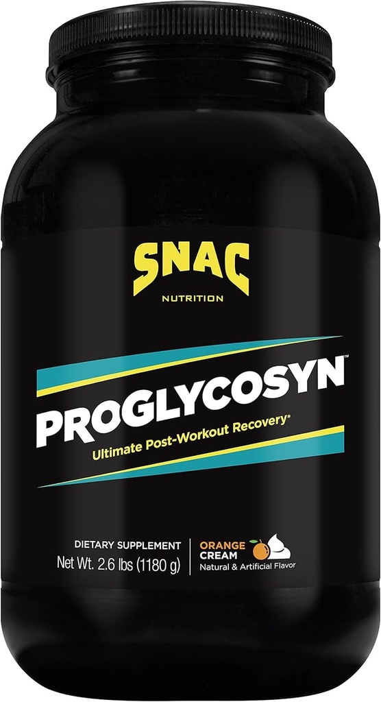 SNAC Proglikozyn Ultimate Post Workout Recovery Formuła, Pomarańczowy krem, 2.6 funty