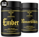 Ambrosia Nomorbisity Advanced Appetite Control & Ember Termogenic Fat Burner Budapest 124; Potężne zarządzanie głodem, Apetite Support & Fat Burning System z KSM- 66 Ashwagandha, Garcitrin, CapsiMax ™, Afryka