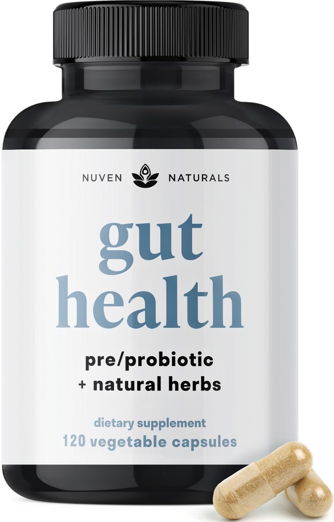 All- in- One Gut Health w / Probiotyki, Prebiotyki, Digestion- Wsparcie Zioła, i Adaptogens - Leaky Gut Repair Formuła wsparcia Gut Lining, Pomoc w trawieniu, i Promowanie dobrych bakterii