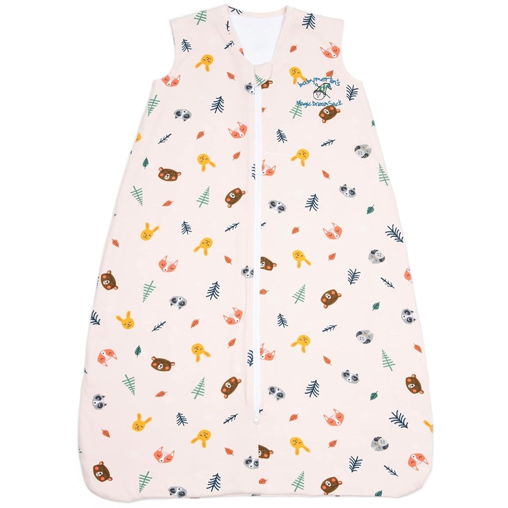 Baby Merlin 's Magic Dreamsack - Bawełna ubrana Kocyk Sleep Sack - Winter Baby Sleep Sack for 6- 12 Miesiące Dzieci - Promotes Restful Sleep and Hip of Movement - Śpiące zwierzęta