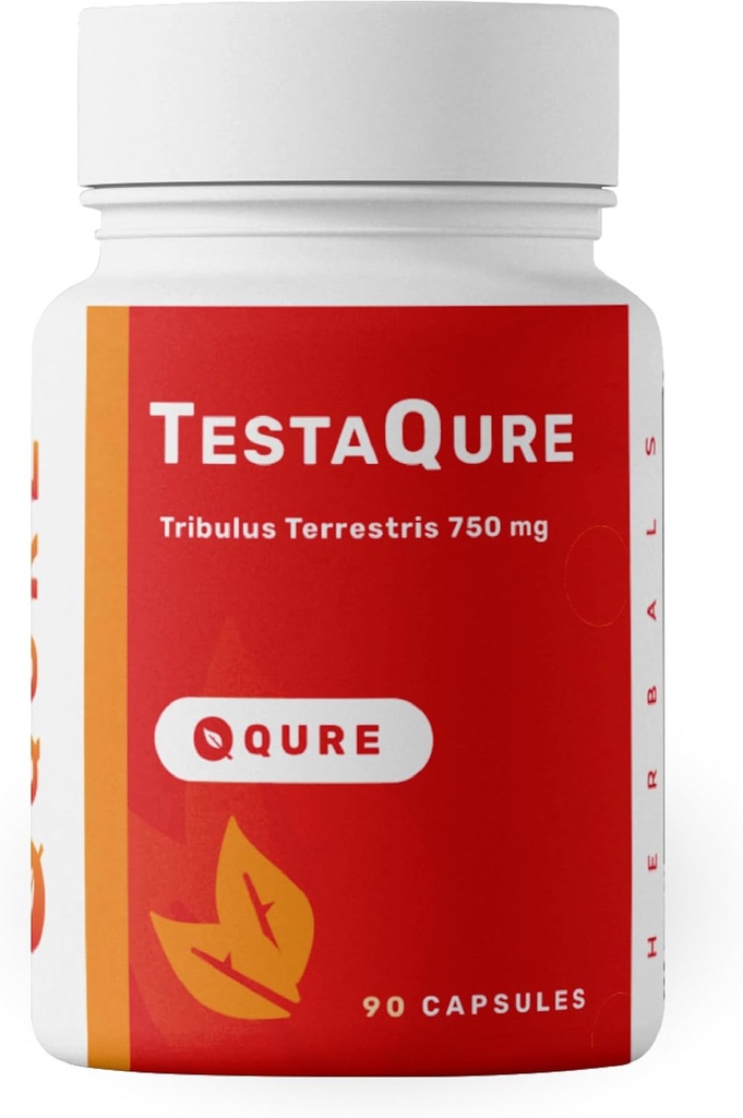 TestaQuure Testosteron Suplement dla mężczyzn - Testosteron Booster Zwiększa męską potencję & masy mięśniowej - Stamina, Endurance, Energy & Mood Enhancer - 90 Kapsułki Vegan & Soy- Free