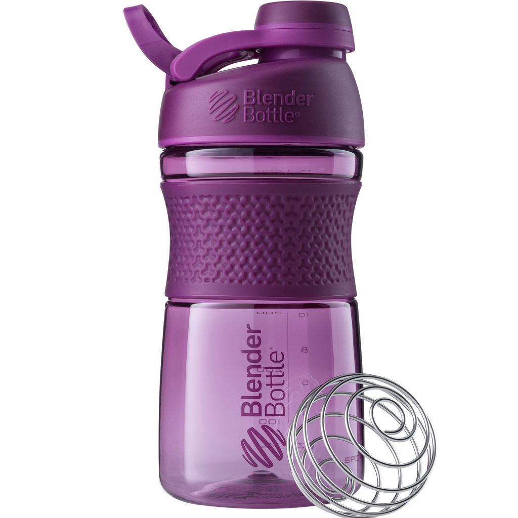 BlenderBottle 20- Ounce SportMixer Twist Cap Tritan Grip Shaker Butelki, Navy i Plum