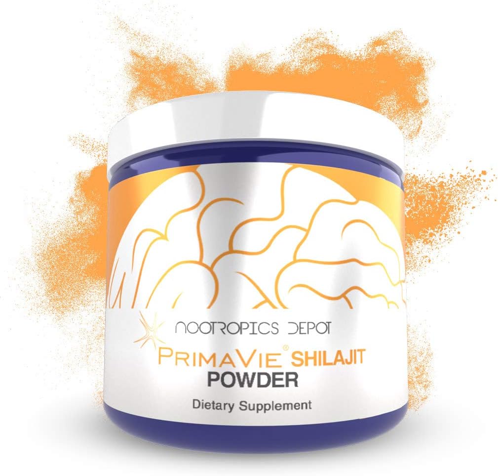Nootropics Depot PrimaVie Shilajit Proszek 60 Gramy 124; Oczyszczony ekstrakt 124; Ayurveda Suplement Amend124; Wspomaga Mitochondrial Function + zwiększa wytrzymałość