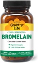 Country Life - Natural Bromelain, 500 mg, 60 tabletek