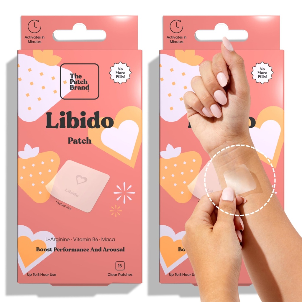 The Patch Brand Libido Patch Agregat 124; Natural Wellness with L- Arginine, Vitamn B6, and Maca