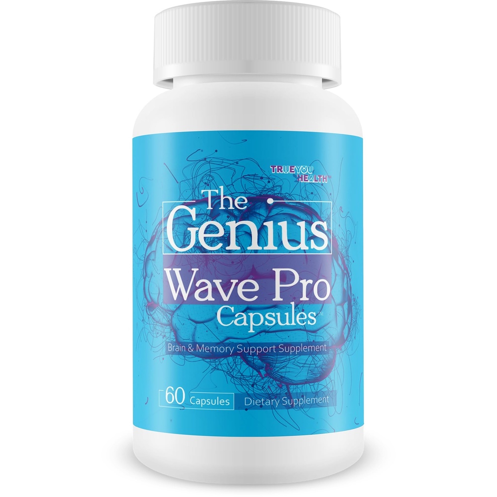 Genius Wave Pro Kapsułki - Nasze najlepsze uzupełnienie mózgu dla pamięci i skupienia - Witaminy pamięci dla pamięci i mózgu Focus - Memory Focus Supplement for Brain - Witaminy pamięci mózgu dla kobiet i mężczyzn