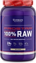 Ultimate Nutrition RAW Proszek z koncentratu białka serwatki bez dodatku składników lub aromatów - 24 Gramy białka na porcję z 5,5 Grama BCAA, 2,2 funty, bez smaku