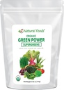 Z Natural Foods Organic Greens Superfood Powder - Barley Grass, Wheatgrass, Spirulina, Szpinak, Brokuły, Alfalfa Leaf, Burak Root, Pomidor, Dulse & Moringa - Raw Vegan Gluten Free - 5lbs