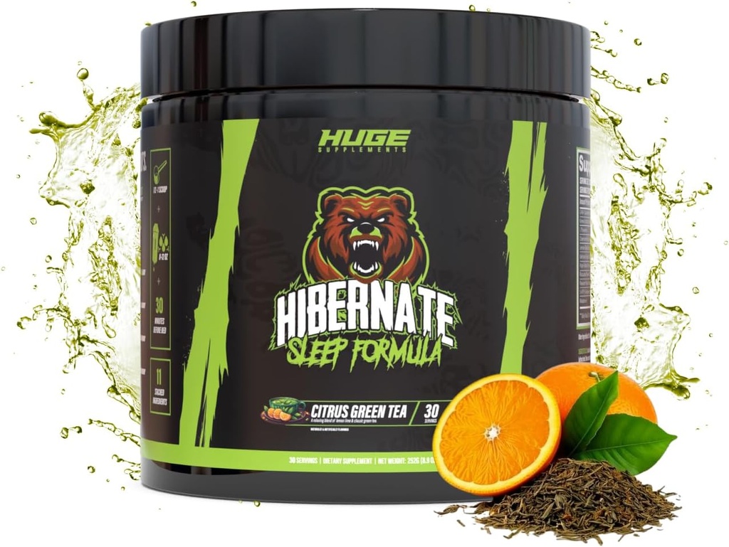 Hibernate Sleep Supplement, Kompletna i optymalnie dozowana formuła regeneracji snu, Relax & Unwind, Zawiera GABA, Valerian Root, Melatonin, 5- HTP & More (30 Służenie)