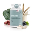 Houston Enzymy Trienza - Suplement do Enzymu Żywieniowego dla Gluten, Casein, Soi, Białka, Węglowodany, Tłuszcze i Polifenole - Enzymy Żywieniowe dla Kobiet i Mężczyzn (60 Kapsułki)