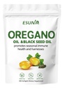 Oregano Softgels, Oregano Oil with Black Seed Oil Promotes Sezonowe immunologiczne zdrowie i uprzęże, Oregano Oil Supplement Capsules, Non-GMO, Gluten Free, 300 Softgel Capsules Dietetyczny