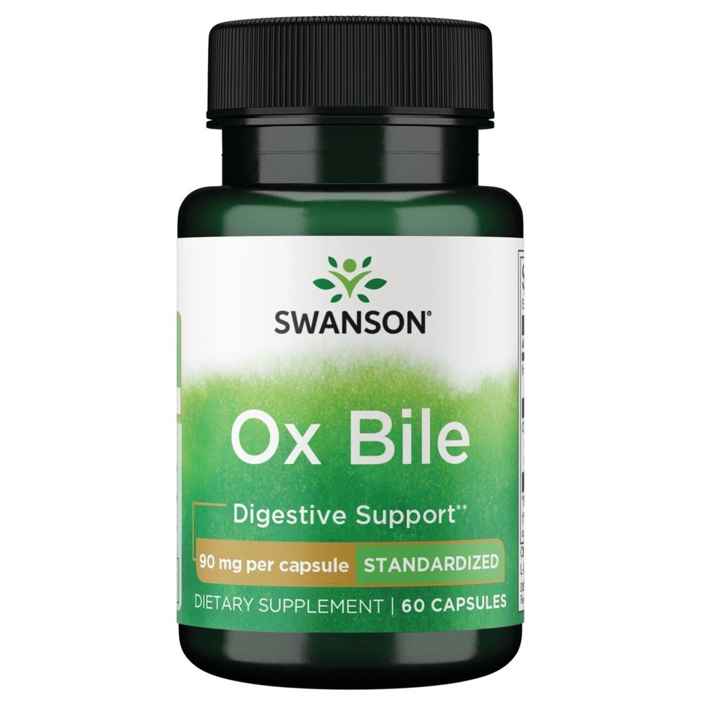 Swanson Ox Bile - Standaryzowany 90 mg 60 Czapek (1 opakowanie)