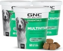GNC Zwierzęta Essentials Pies Multivitamin Miękkie Chews, Salmon Oil Dog Supplement in Bacon Flavor, Immune Booster and Skin and Coat Support Chewable with Vitamins & Minerals, 60 Count - 3 Pack