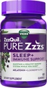 ZzzQuil Pure Zzzs Sleep + Immune Support Melatonin Sleep Aid Gummies z Elderberry, Cynk, Rumianek, Lavender, & Valerian Root, 1 mg na Gummy, 60 µg