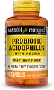Mason Natural Acidophilus z kapsułkami Pectin, Pomoc trawienna - 100 Ea