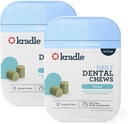 Kradle Dental Chews for Dogs - Ashwagandha Pyridoxine HCL Powder - Nighttime Dental Routine - Supports Relaxation & Oral Hygiene - 150 Chews