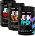 Jacked Factory X John Wick - Wick mode pre Workout Powder - Intensywna energia, Battle- Ready Focus, Niepowstrzymane zaangażowanie i Sheer Will - 120 Sług (3- Pack)