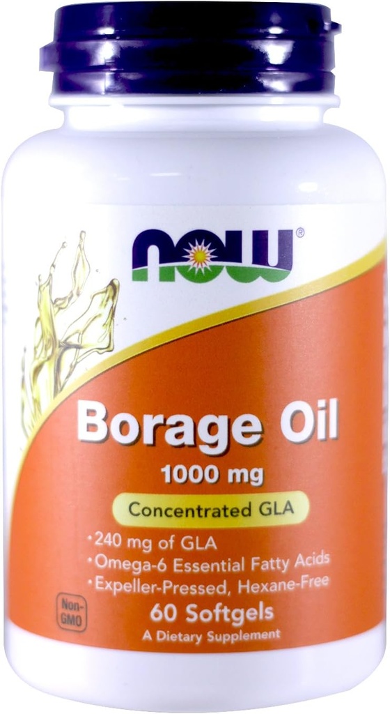 TERAZ Olejek z Borage 1000mg, 60 Softgels (Opakowanie po 2)