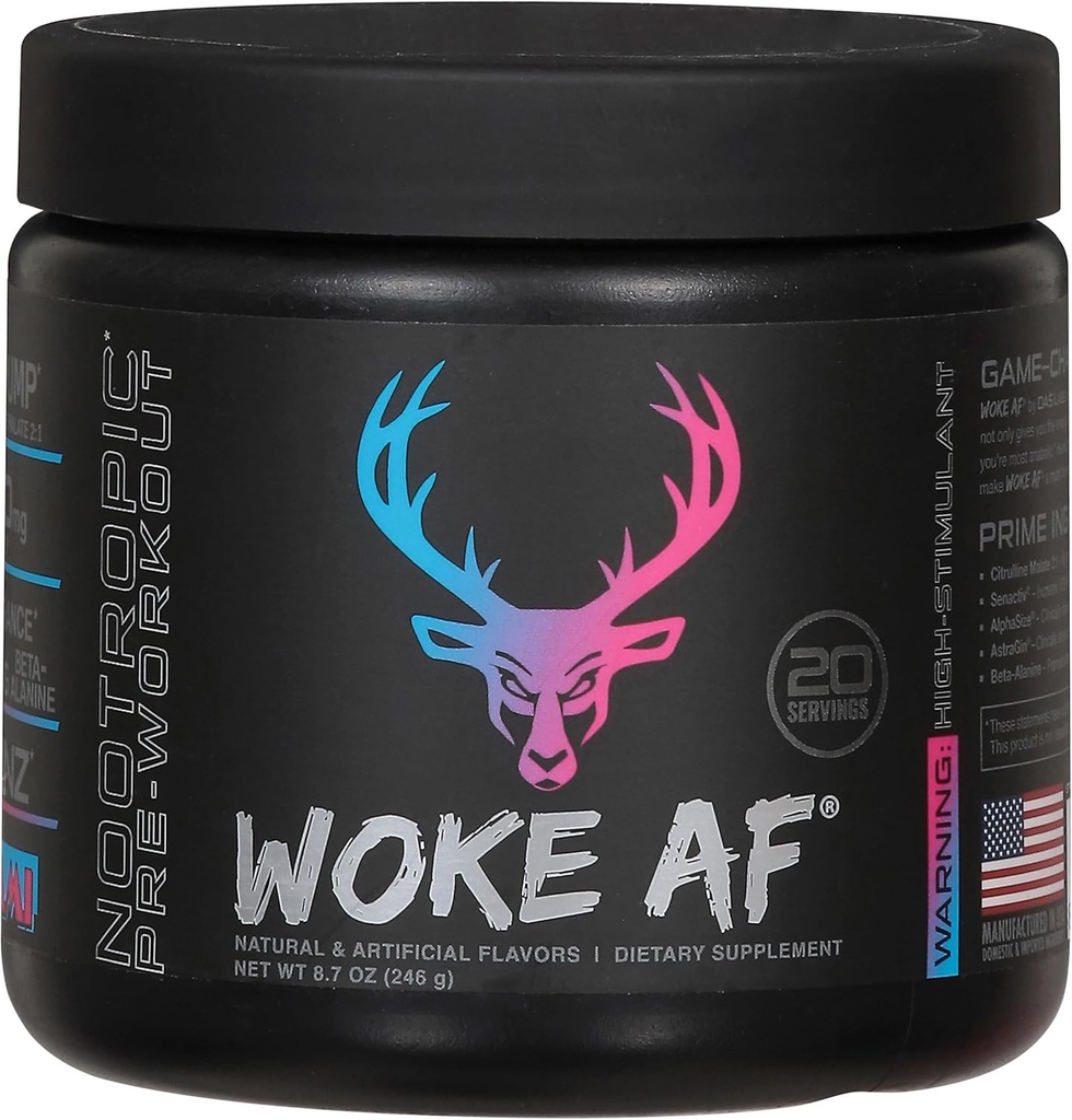 Obudził Af Bucked Up pre- Workout proszku, Zwiększona energia, Miami, 333mg kofeiny, 20 Służenia