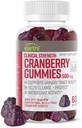 Siła kliniczna Gummies żurawinowy 500mg - Support Tract Support Health for Women & Men - Antioksydant Superfood to Cleanse & Protect - Cran d 'Or Cranberry Powder Supplement (60 Gummies)