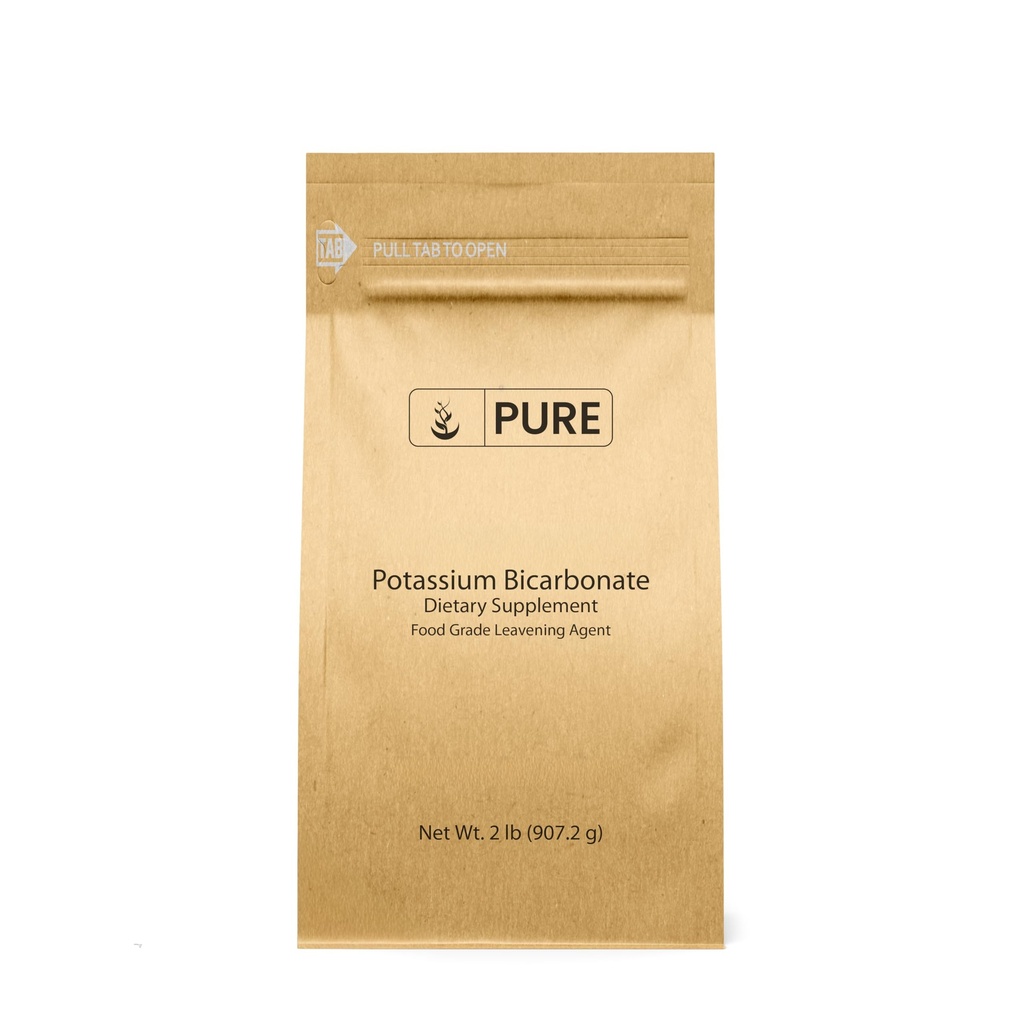 Czyste składniki oryginalne Biwęglan potasu (2 lb) Naturalny, Sejf na żywność, Electrolyte, Leavening