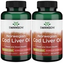 Swanson Cod Liver Oil 1250 Iu A / 135 Iu D 250 Sgels (2 opakowania)