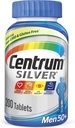 Centrum Silver Multivitamin dla mężczyzn 50 Plus, Multivitamin / Multimineral Suplement z witaminą D3, B Witaminy i cynk, Gluten Free, Non-GMO Składniki - 200 Liczba