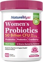 Probiotyki damskie, 50 Miliard CFU, 18 Szczepów dla Kobiet, Plus Prebiotyczne & Żurawiny, Wsparcie Digestive, Zdrowie pochwy i moczu, Szafka Stabilna, 60 Opóźnione uwalnianie Vegan Czapki