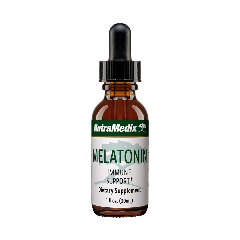NutraMedix Melatonina Night Support Drops for Okazjonalna bezsenność - Płynna Melatonina dla optymalnego odpoczynku, System immunologiczny i wsparcie nastrojów - Może pomóc w odczuwaniu Groggy (1oz / 30ml)