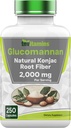 tnwitaminy Glucomannan kapsułki 2000 MG - 250 Hrabia 124; Natural Konjac Korzeń Fiber ekstrakt proszek suplement 124; Rozpuszczalny, Dietetyczny, & Digestive Fiber Pills 124; Produkowany w USA 124; Non-GMO & Gluten Free