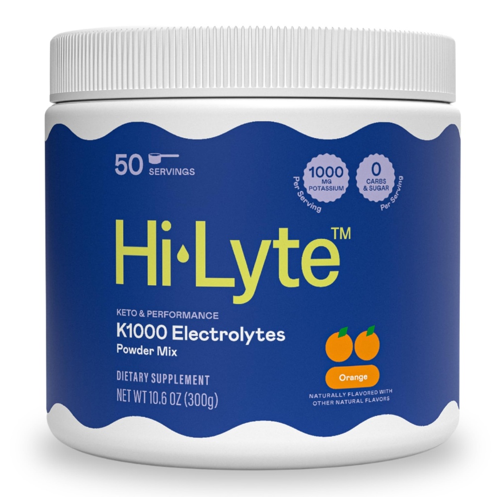 Hi- Lyte K1000 Elektrolity Proszek Mix Pomarańczowy Keto & Performance, 50 Służenie