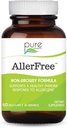 AlerFree Natural Alergy Supplement by Pure Esence Labs - Non Drowsy Pills for Sinus and Nasal Health Sezonowe alergie z Enzymy i Zioła - 60 Kapsułki