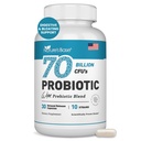 Baza Probiotyki Przyroda 70 Milion CFU - 10 Szczepów Włączając Lactobacillus Plantarum & Lactobacillus Acidophilus Probiotic - Prebiotyki dla Kobiet i Mężczyzn Digestive Health - 30 Kapsułki