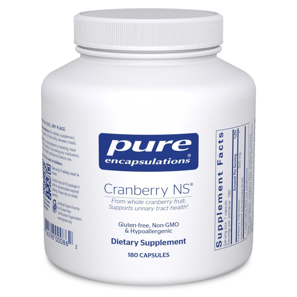 Pure Encapsulations Cranberry NS XI124; Hypoalergenic Supplement to Support Urnary Tract Health XI124; 180 kapsułki