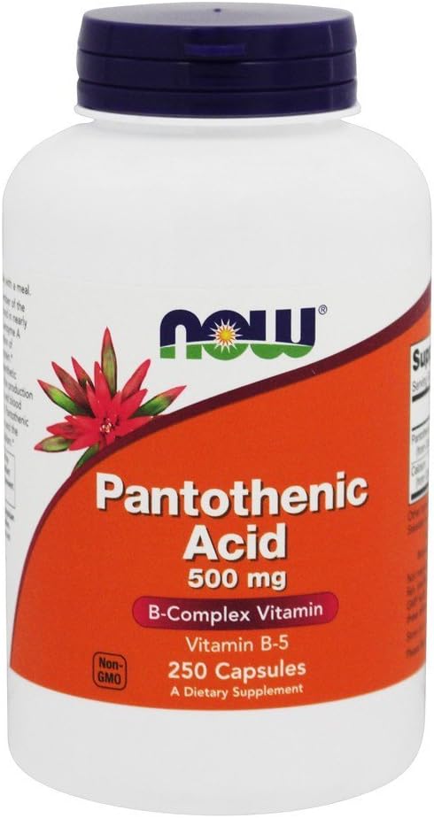 Teraz żywność Kwas pantotenowy, 250 kapsli / 500 mg (Opakowanie 2)